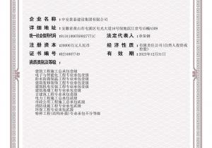 中安一級(jí)資質(zhì)證書(shū)